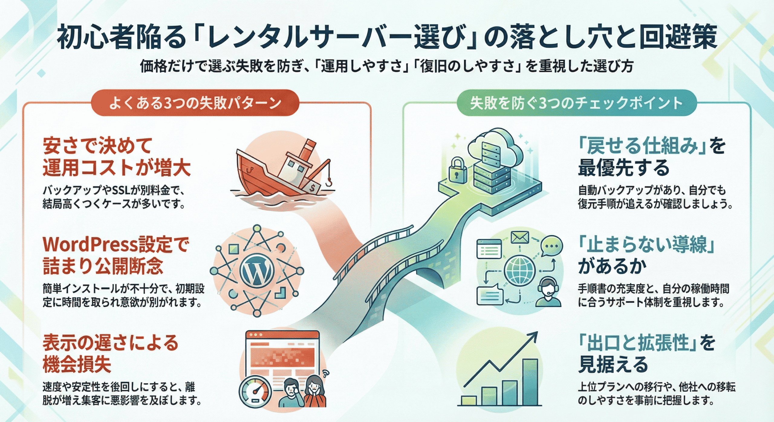 初心者陥る「レンタルサーバー選び」の落とし穴と回避策